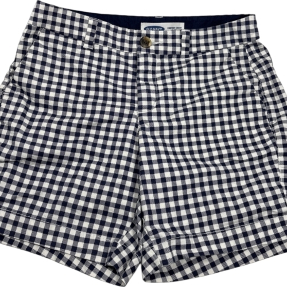 Old Navy Navy and White Checkered Women's Shorts
